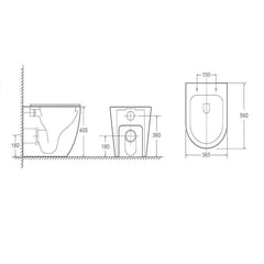 Avio Rimless Wall Faced Floor Pan