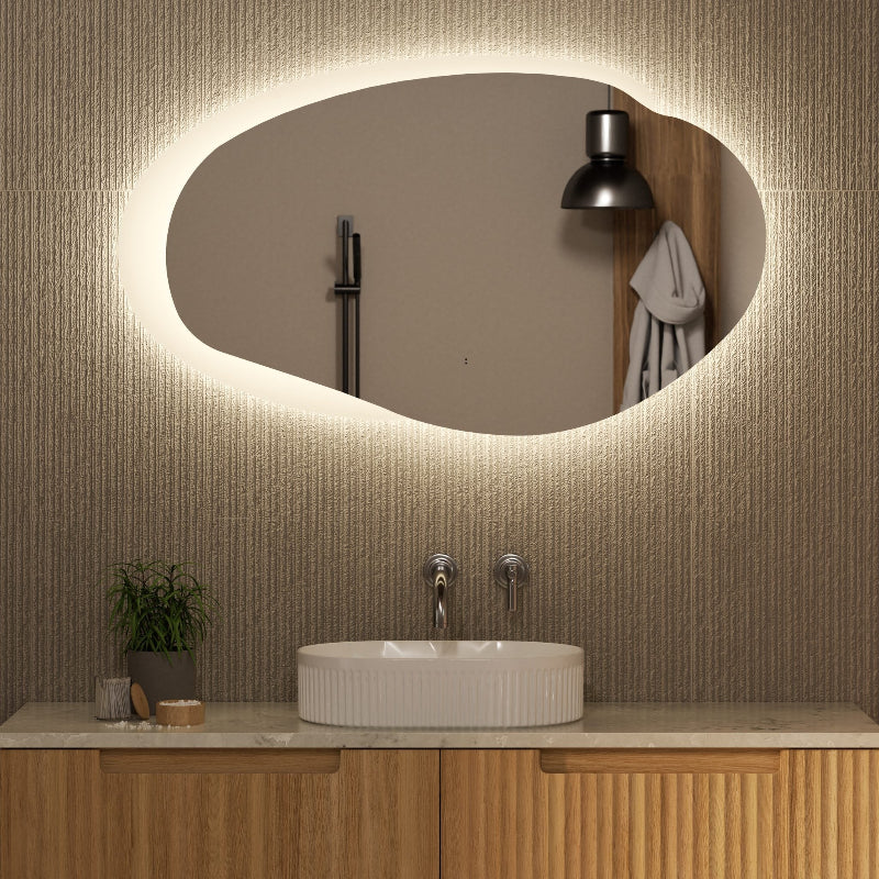 Carlisle LED Mirror 1100mm with Matte White Frame
