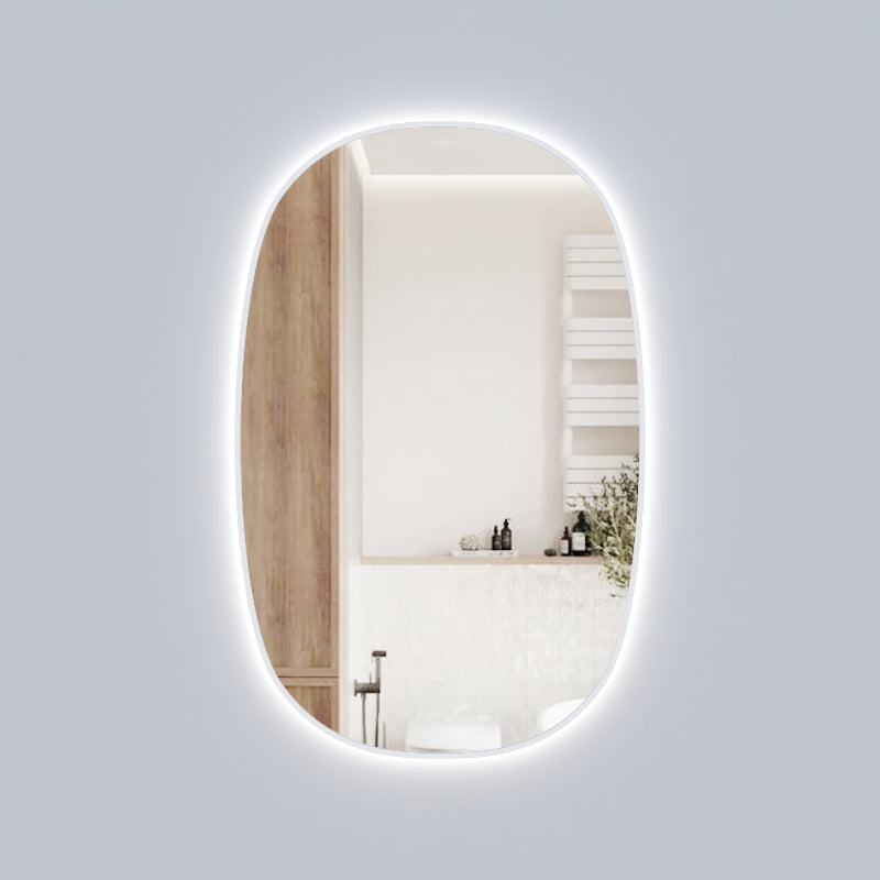 Beaumont Vertical 580mm LED Mirror with Matte White Frame