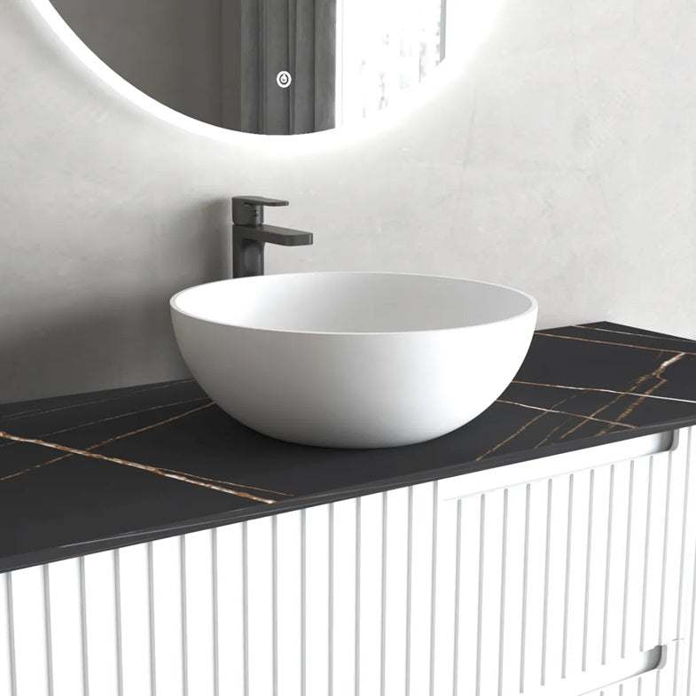 London Solid Surface Matte White Basin 390X390X145mm