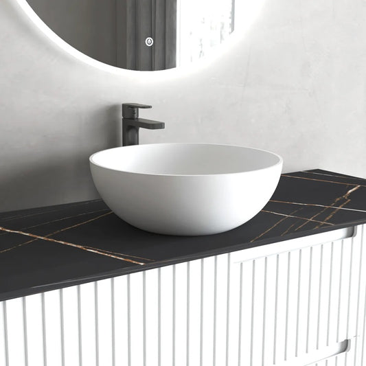 Otti London Solid Surface Matte White Basin 390X390X145mm