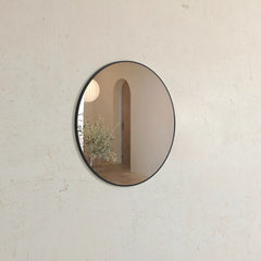 Otti London 700mm Black Metal Frame Mirror