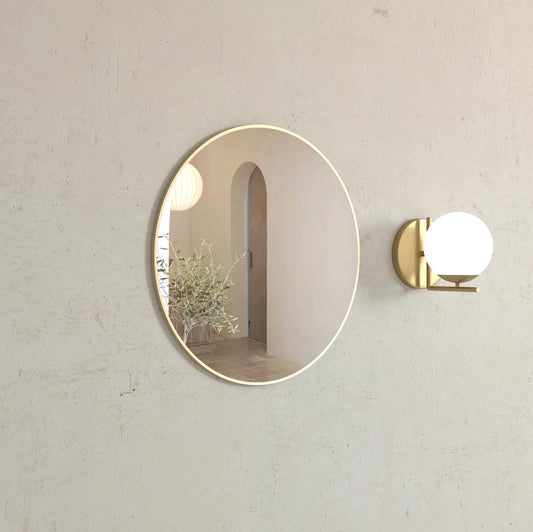 Otti London 700mm Gold Metal Frame Mirror