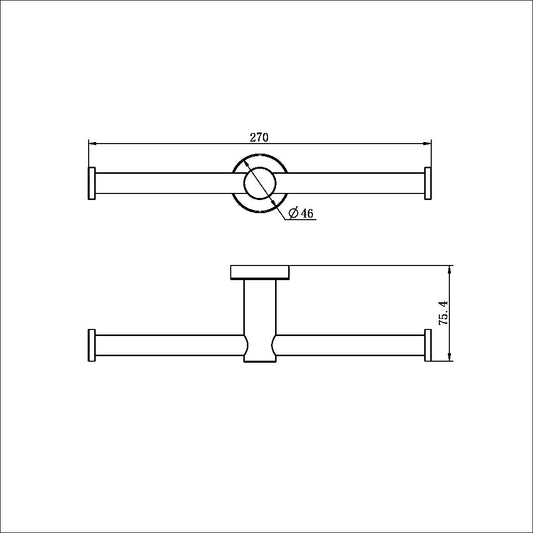 Nero Mecca Double Toilet Roll Holder (Many Colours)