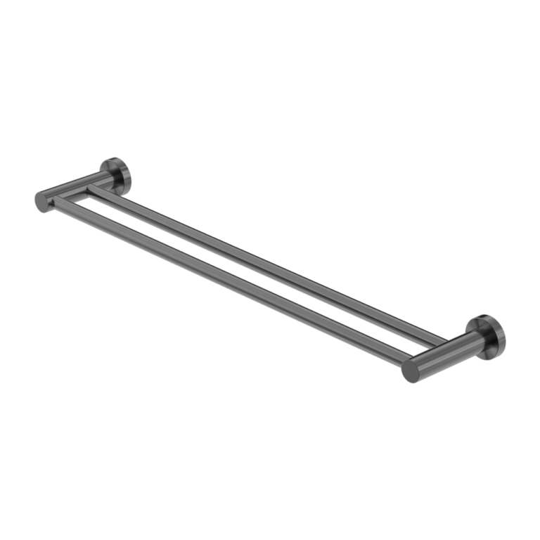 Nero Mecca Double Towel Rail 800mm - Gun Metal