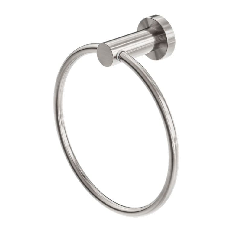 Nero Mecca Hand Towel Ring II - Brushed Nickel