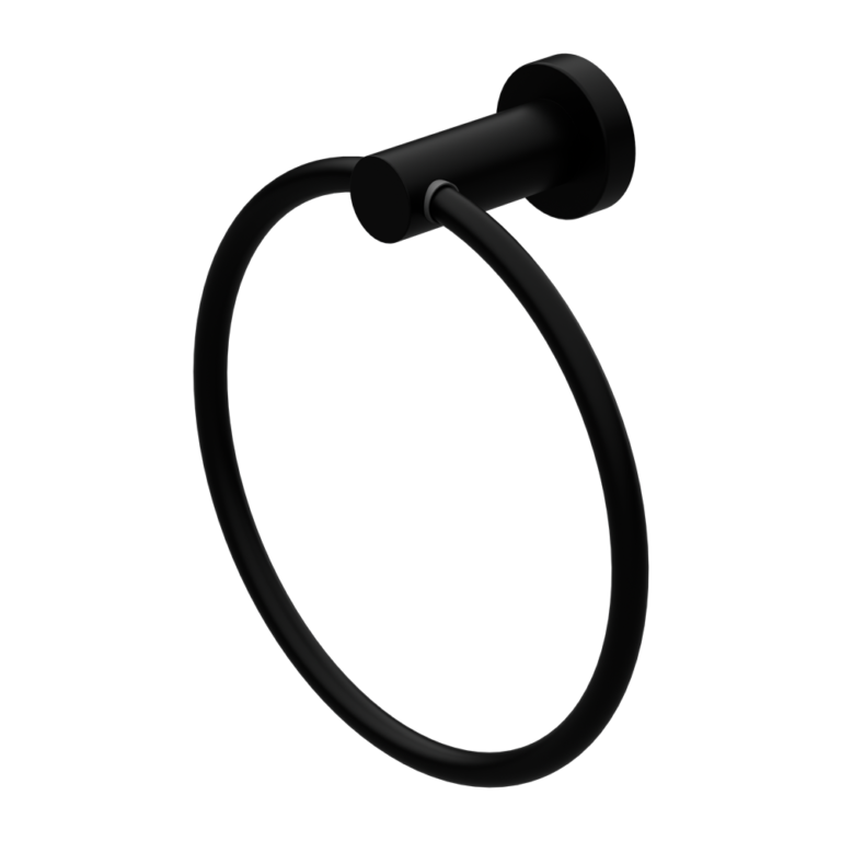 Nero Mecca Hand Towel Ring II - Matte Black