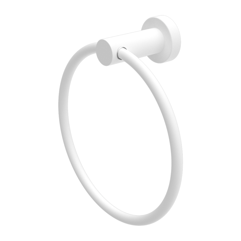 Nero Mecca Hand Towel Ring II - Matte White
