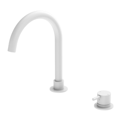 Nero Mecca Hob Basin Mixer Round Swivel Spout (Many Colours)