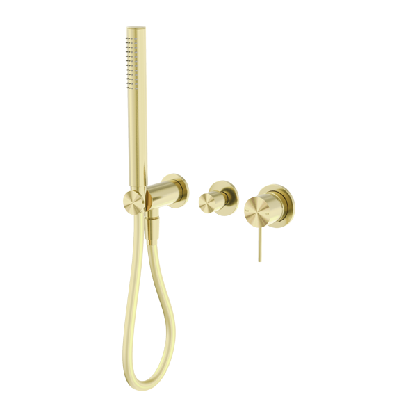 Nero Mecca Shower Mixer Divertor System Separate Back Plate - Brushed Gold