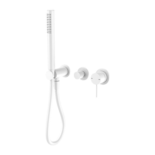 Nero Mecca Shower Mixer Divertor System Separate Back Plate - Matte White