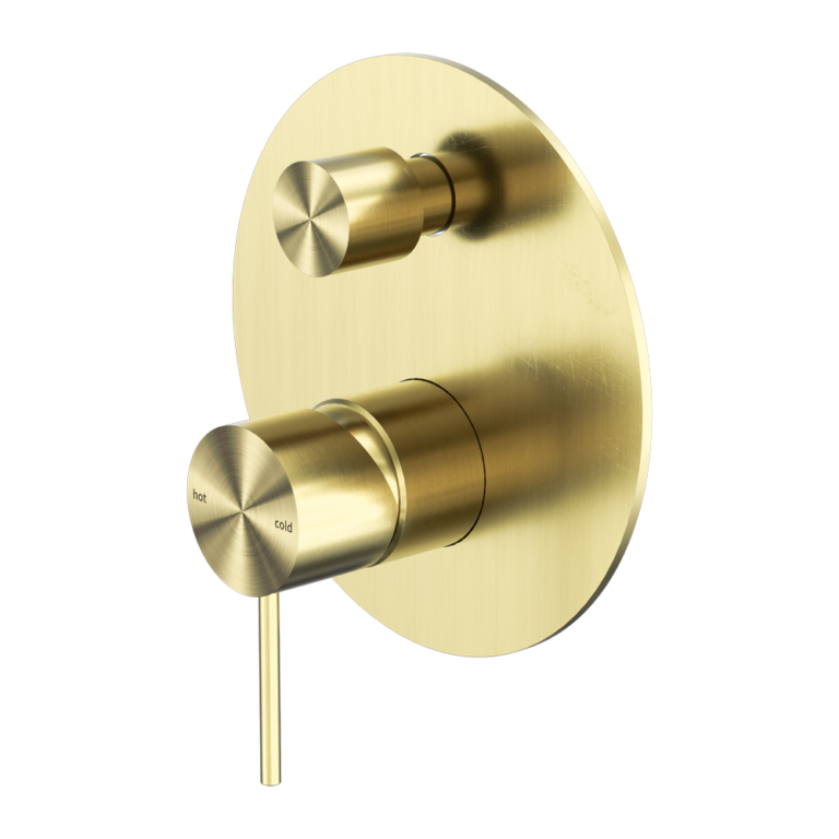 Nero Mecca Shower Mixer with Divertor - Brushed Gold