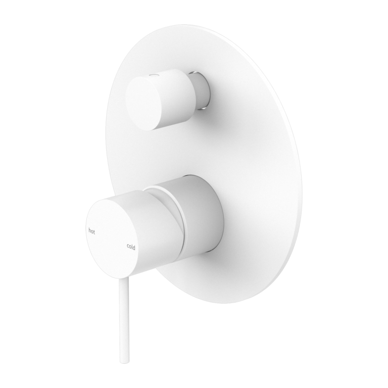 Nero Mecca Shower Mixer with Divertor - Matte White