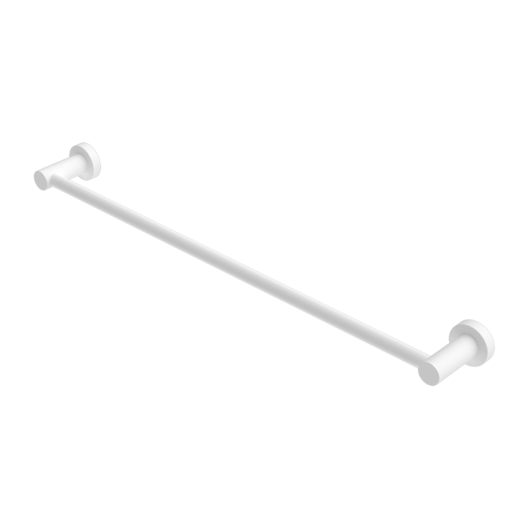 Nero Mecca Single Towel Rail 600mm - Matte White