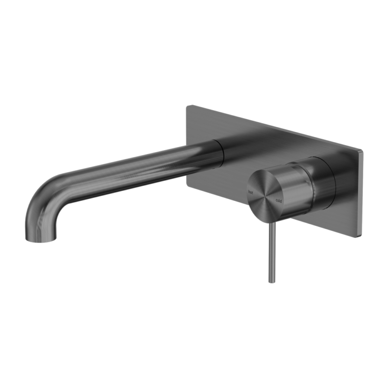 Nero Mecca Wall Basin/ Bath Mixer - Gun Metal