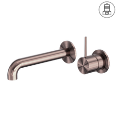 Nero Mecca Wall Basin/ Bath Mixer Separate Back Plate Handle Up (Many Colours & Sizes)