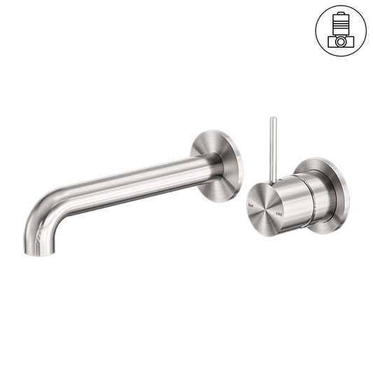 Nero Mecca Wall Basin/ Bath Mixer Separate Back Plate Handle Up (Many Colours & Sizes)