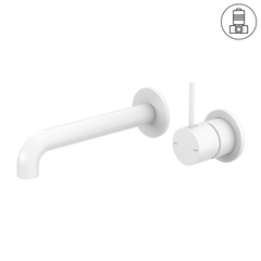 Nero Mecca Wall Basin/ Bath Mixer Separate Back Plate Handle Up (Many Colours & Sizes)