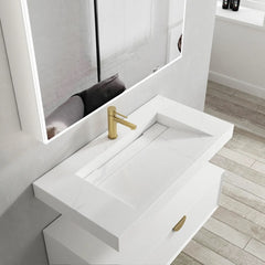 Moonlight Solid Surface Wall Hung Basin 900x460x80mm