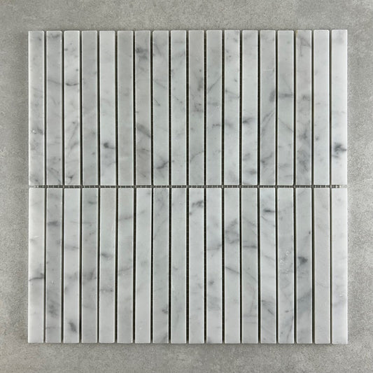 Marble Kitkat Carrara Mosaic Tile 298x304