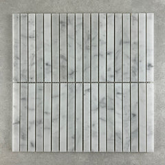 Marble Kitkat Carrara Mosaic Tile 298x304