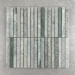 Marble Kitkat Green Jade Mosaic Tile 298x304