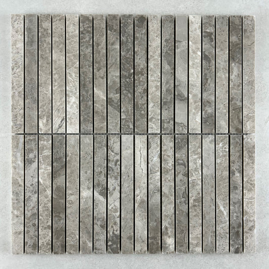 Marble Kitkat Tundra Grey Mosaic Tile 298x304