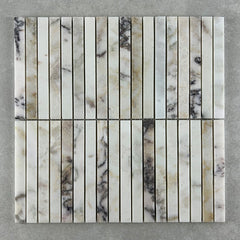 Marble Kitkat Viola Mosaic Tile 298x304