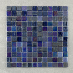 Moana Fusion Dark Blue Glass Mosaic 25x25mm