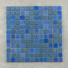 Moana Fusion Light Blue Glass Mosaic 25x25mm