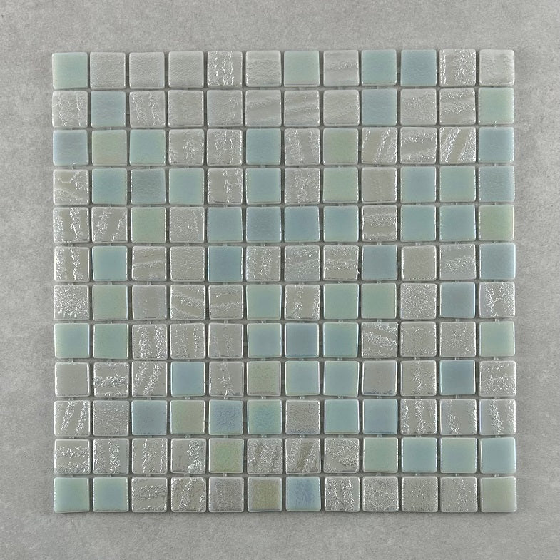 Moana Fusion White Glass Mosaic 25x25mm