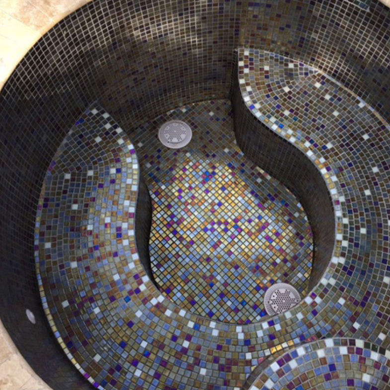 Moana San Sebastian Glass Mosaic 25x25mm