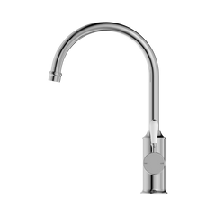 Nero York Kitchen Mixer Gooseneck Spout With White Porcelain Lever Aged Brass