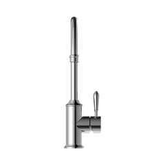 Nero York Kitchen Mixer Gooseneck Spout With Metal Lever Brushed Nickel