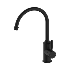 Nero York Kitchen Mixer Gooseneck Spout With Metal Lever Brushed Nickel
