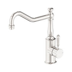 Nero York Kitchen Mixer Hook Spout With Metal Lever Chrome