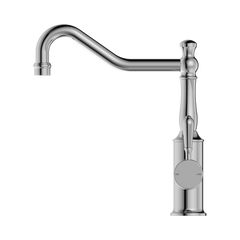 Nero York Kitchen Mixer Hook Spout With Metal Lever Chrome