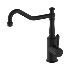 Nero York Kitchen Mixer Hook Spout With Metal Lever Chrome