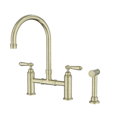 Nero York Bridge Kitchen Set With Hand Spray Chrome