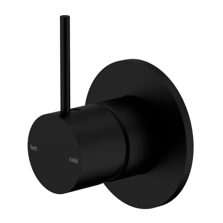 Nero Mecca Shower Mixer Handle Up 80mm Plate - Matte Black