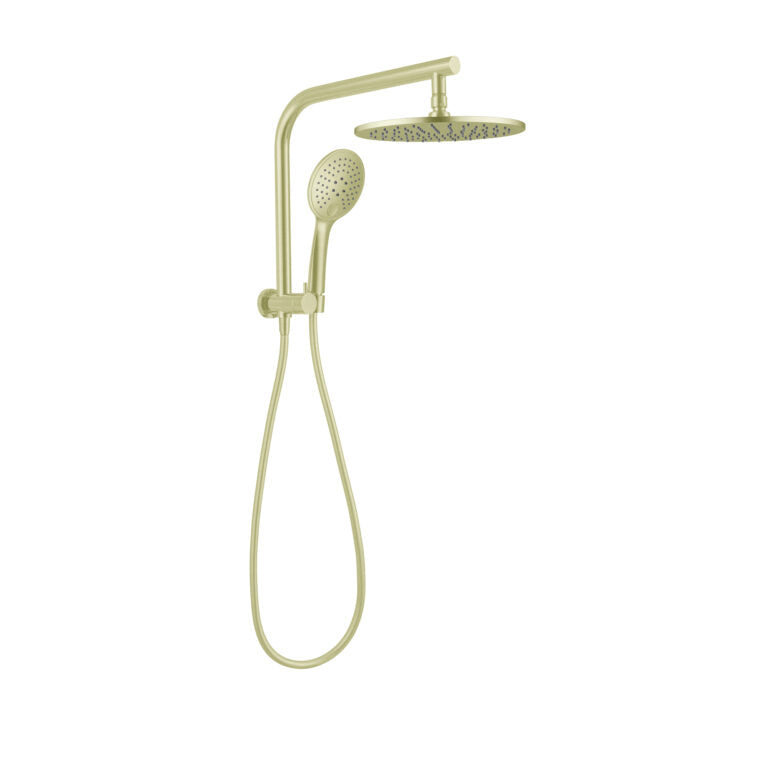 Nero Mecca 2 in 1 Twin Shower - Brushed Gold