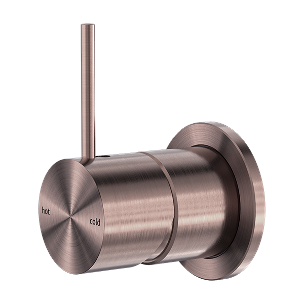 Nero Mecca Shower Mixer Handle Up 60mm Plate - Brushed Bronze