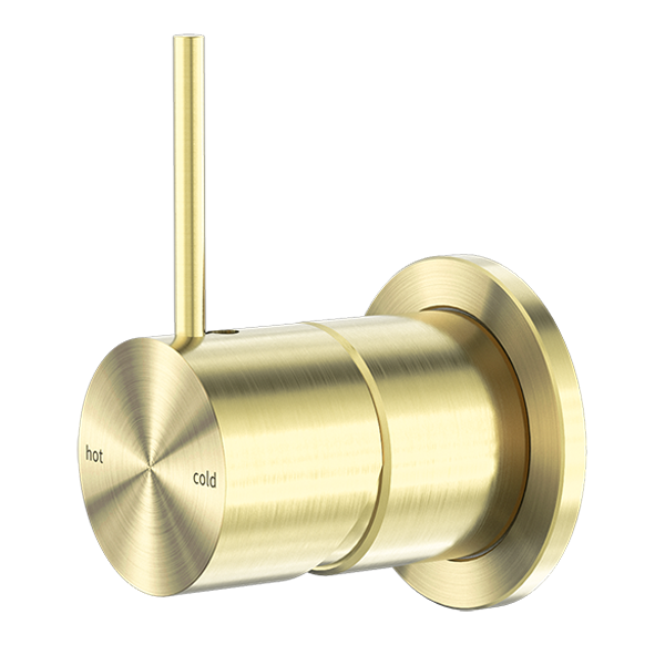 Nero Mecca Shower Mixer Handle Up 60mm Plate - Brushed Gold