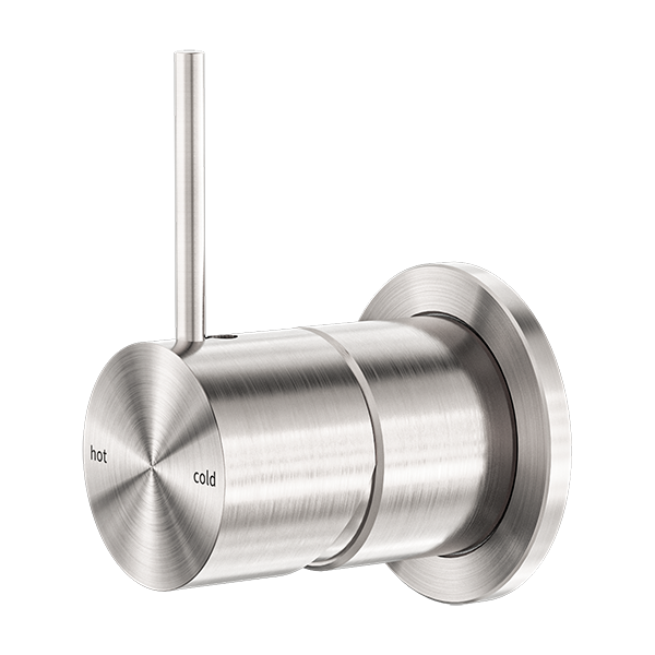 Nero Mecca Shower Mixer Handle Up 60mm Plate - Brushed Nickel