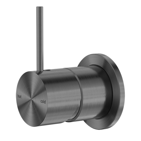 Nero Mecca Shower Mixer Handle Up 60mm Plate - Gun Metal