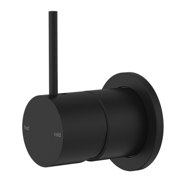 Nero Mecca Shower Mixer Handle Up 60mm Plate - Matte Black