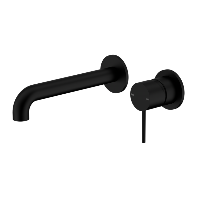 Nero Mecca Wall Basin/ Bath Mixer Separate Back Plate - Matte Black