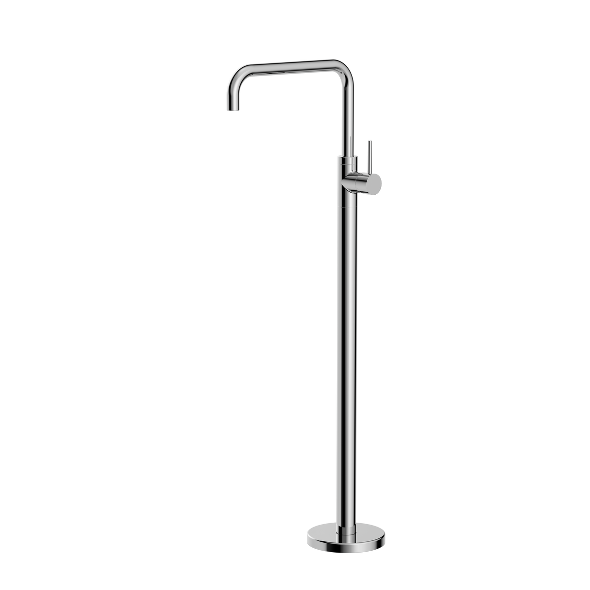 Nero Mecca Freestanding Bath Mixer Square Shape - Chrome