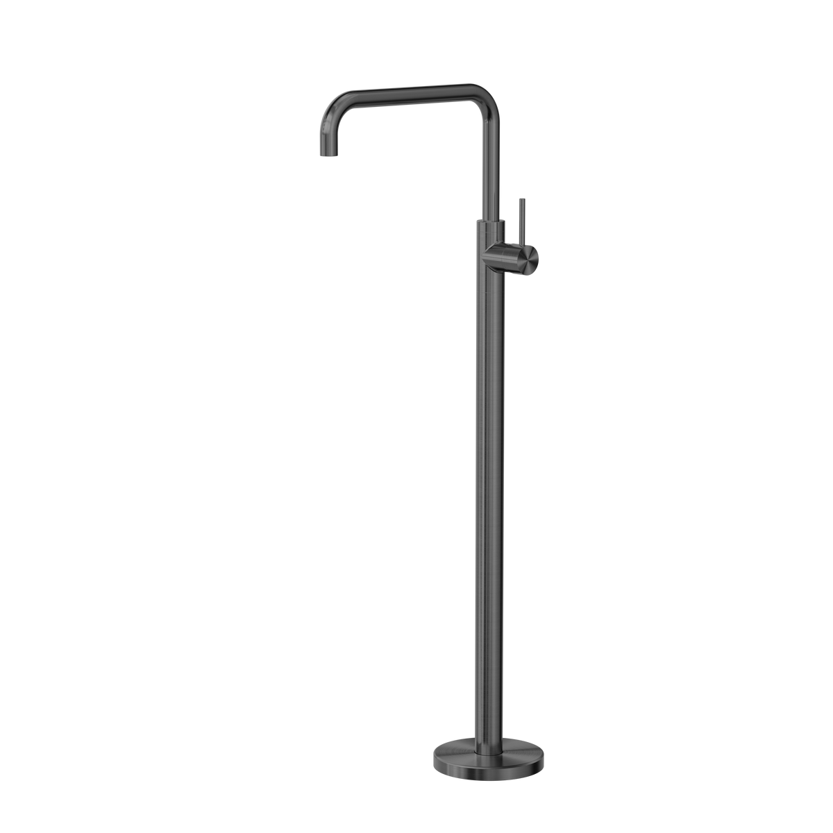 Nero Mecca Freestanding Bath Mixer Square Shape - Gun Metal