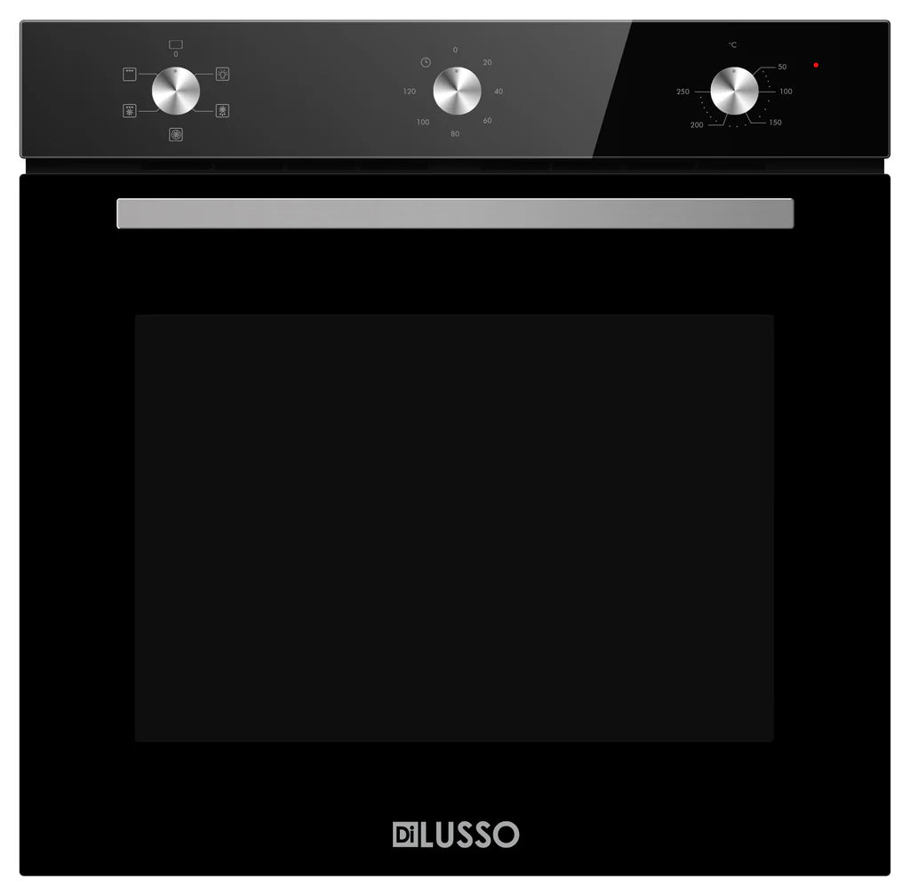 DI LUSSO OV605DMB Black Glass 82L Electric Oven 5 Functions 600mm